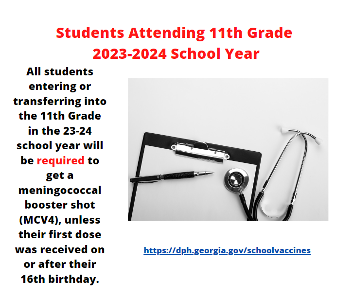 Students Entering 11th Grade 23/24 School Year and Required Vaccines