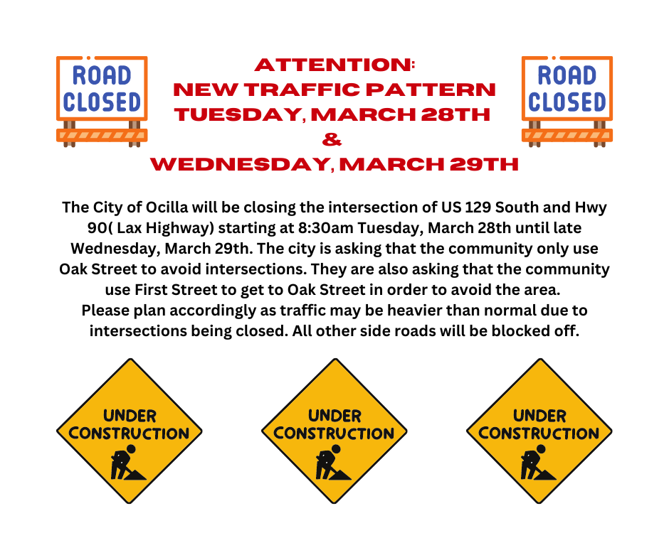 Road Closure March 28-29