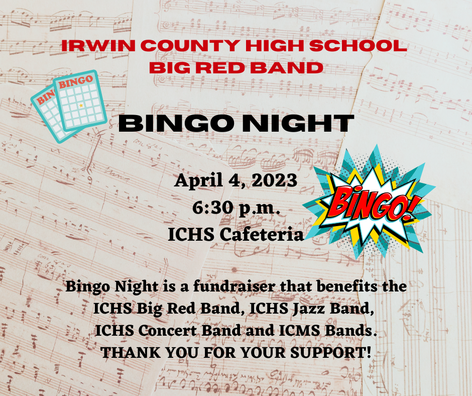 ICHS Big Red Band Bingo Night
