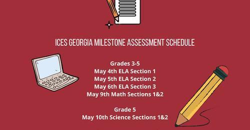 ICES Georgia Milestone Assessment Dates