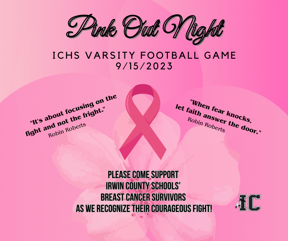 Pink Out Night ICHS Varsity Football Game September 15, 2023