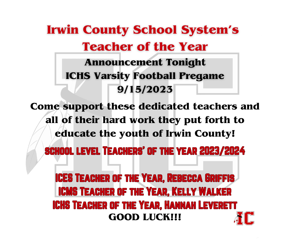 ICSS System's Teacher of the Year Announcement 