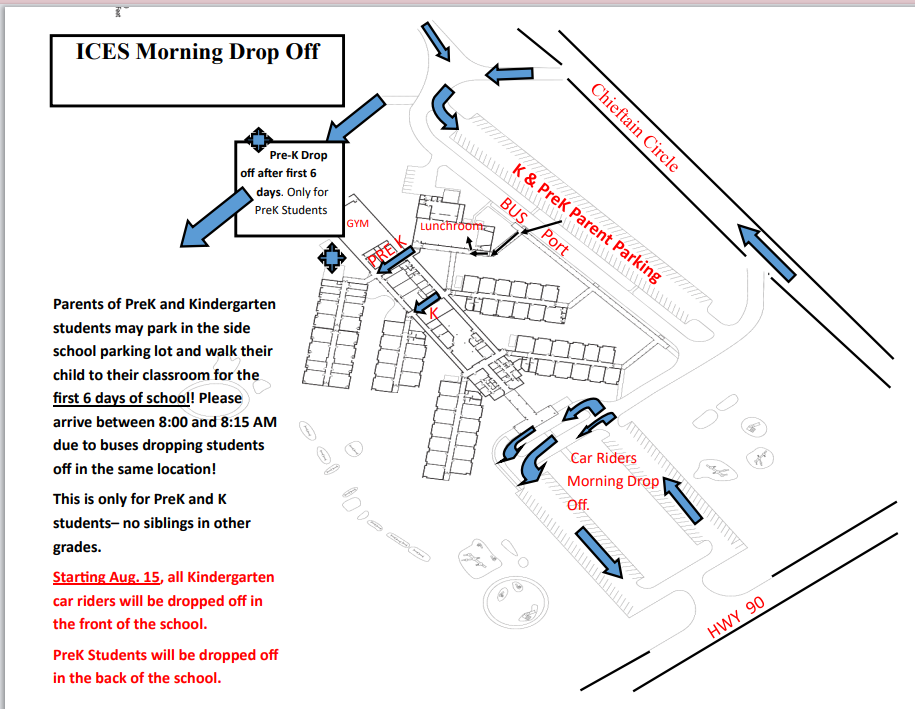 ICES Morning Drop-off and Pick-up Maps Updated