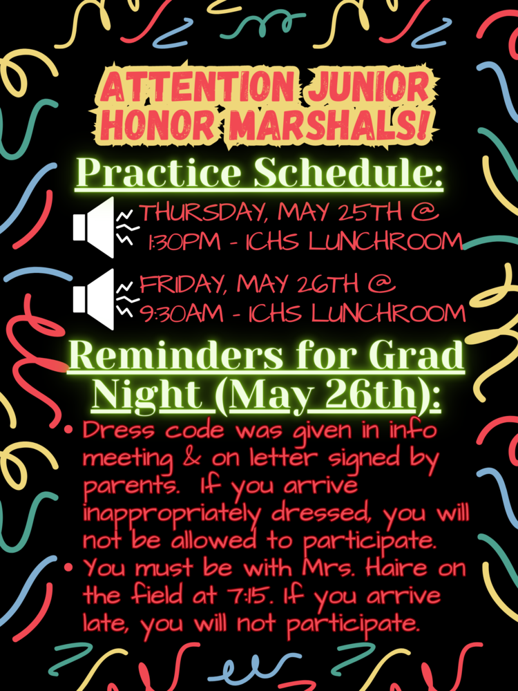 Attention Junior Honor Marshals