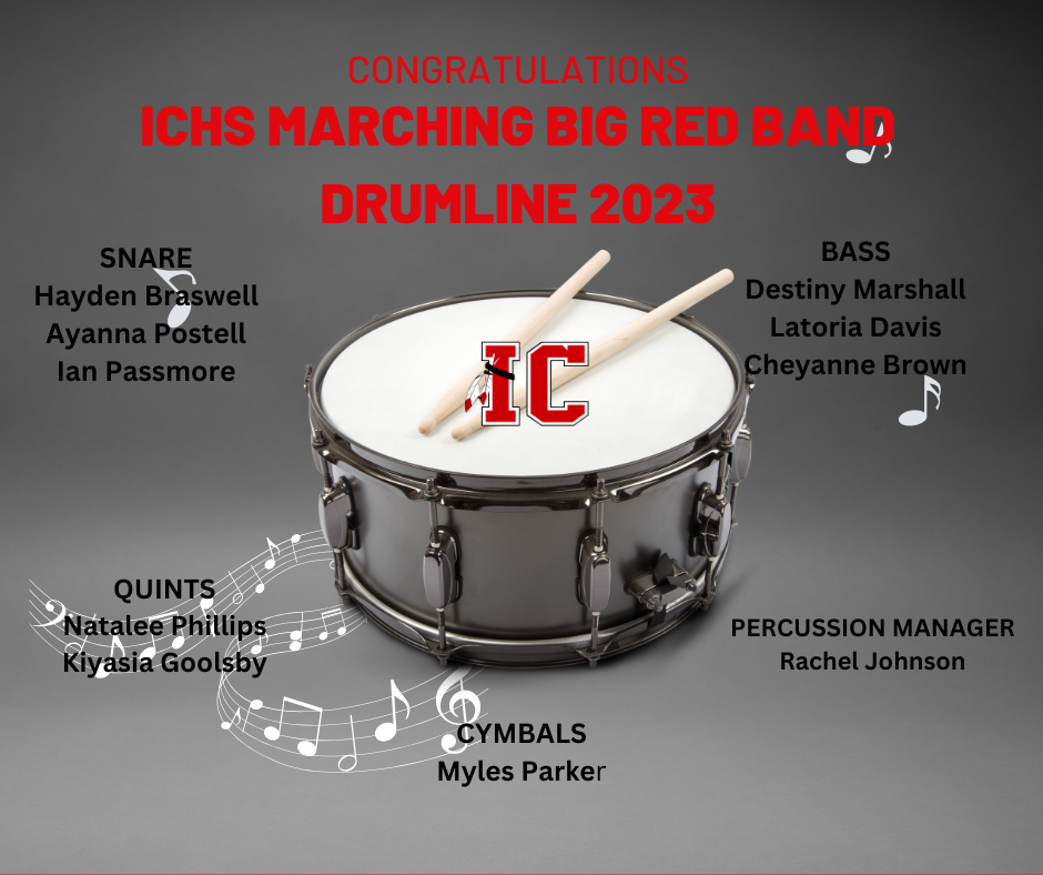 ICHS Marching Big Red Band Drumline 2023
