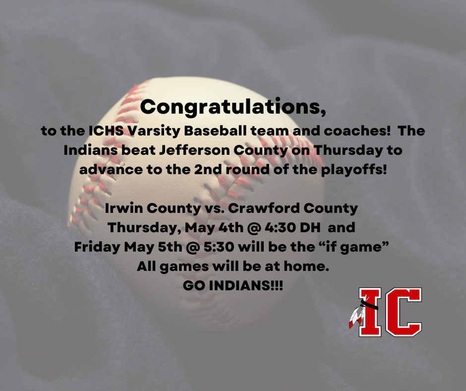ICHS Baseball Moves on to the 2nd Round of Playoffs