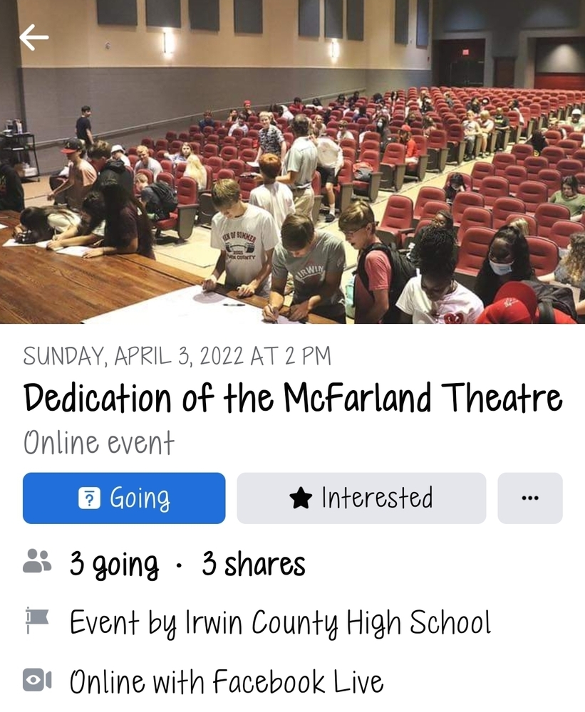 Dedication of the McFarland Theatre 