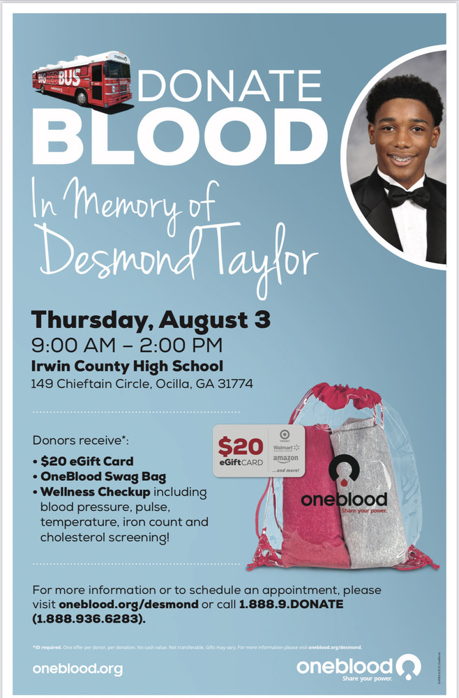 Blood Drive in Memory of Desmond Taylor