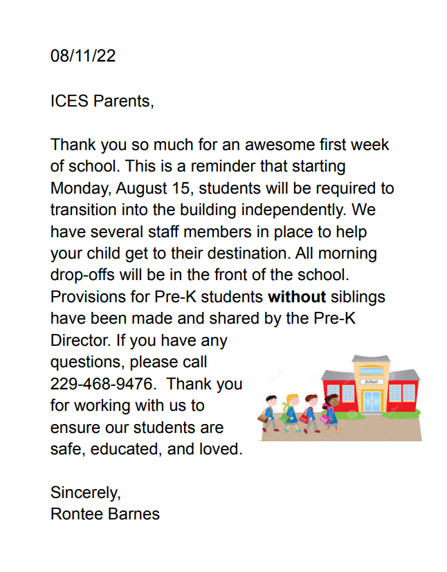 ICES Drop-off Changes Reminder 