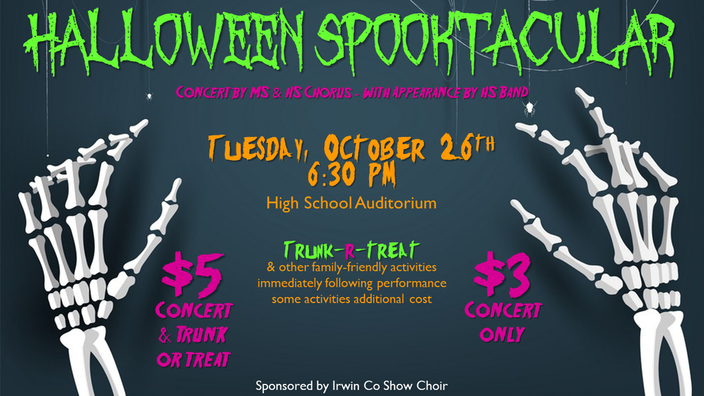 ICHS/ICMS Chorus Concert and Halloween Spooktacular