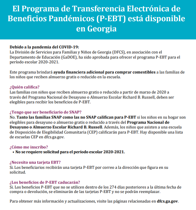 P-EBT Information