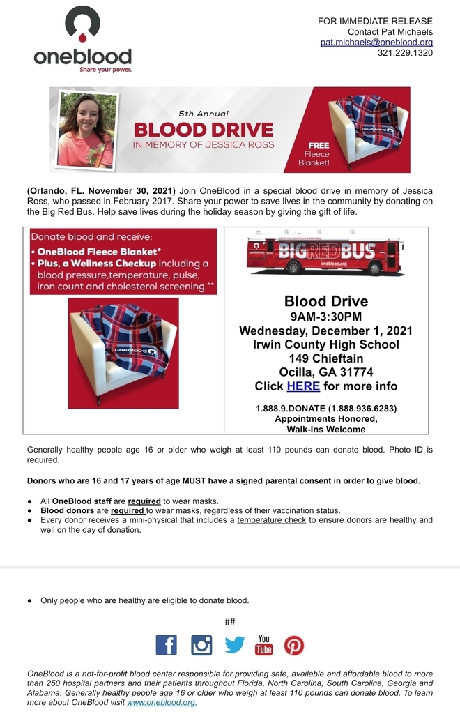 Jessica Ross Memorial Blood Drive