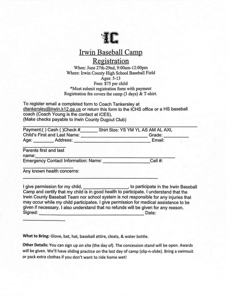 Baseball Form