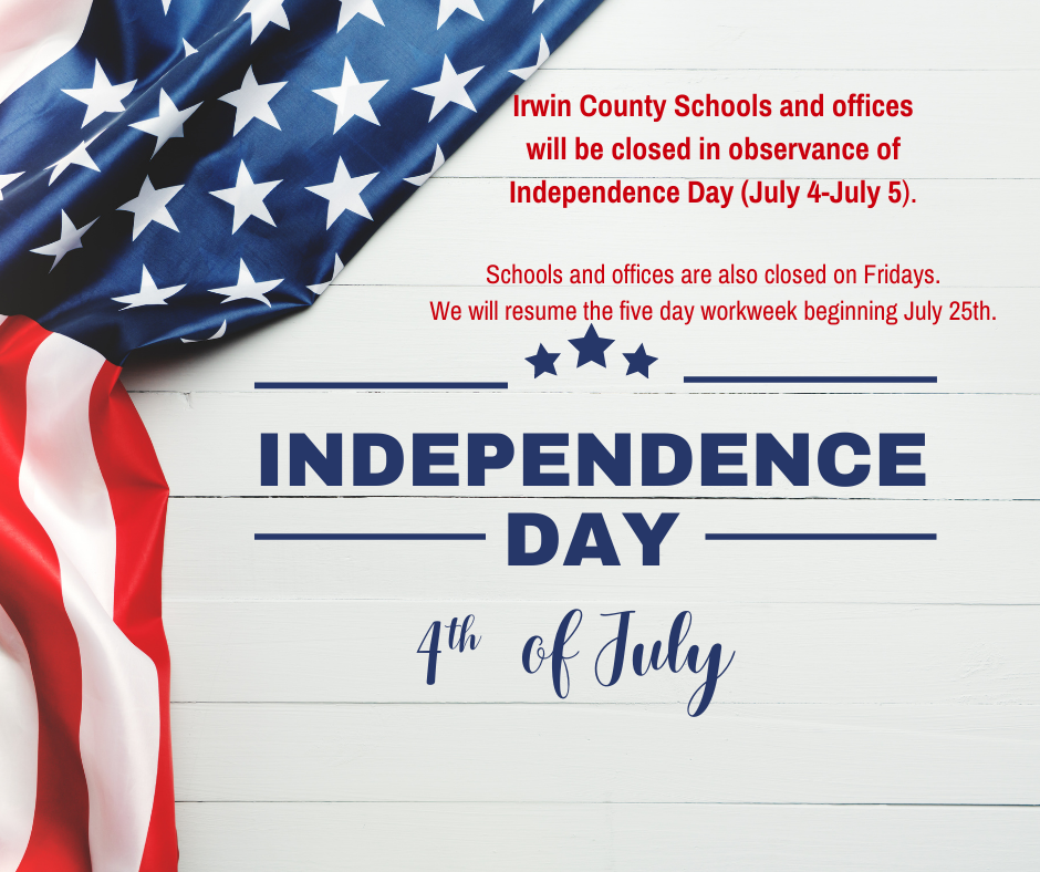 ICSS will be closed July 4th-5th in observance of Independence Day.