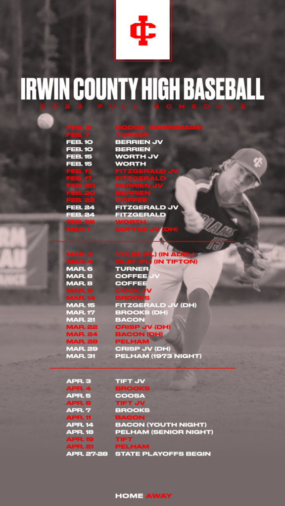 ICHS Baseball Schedule 2023