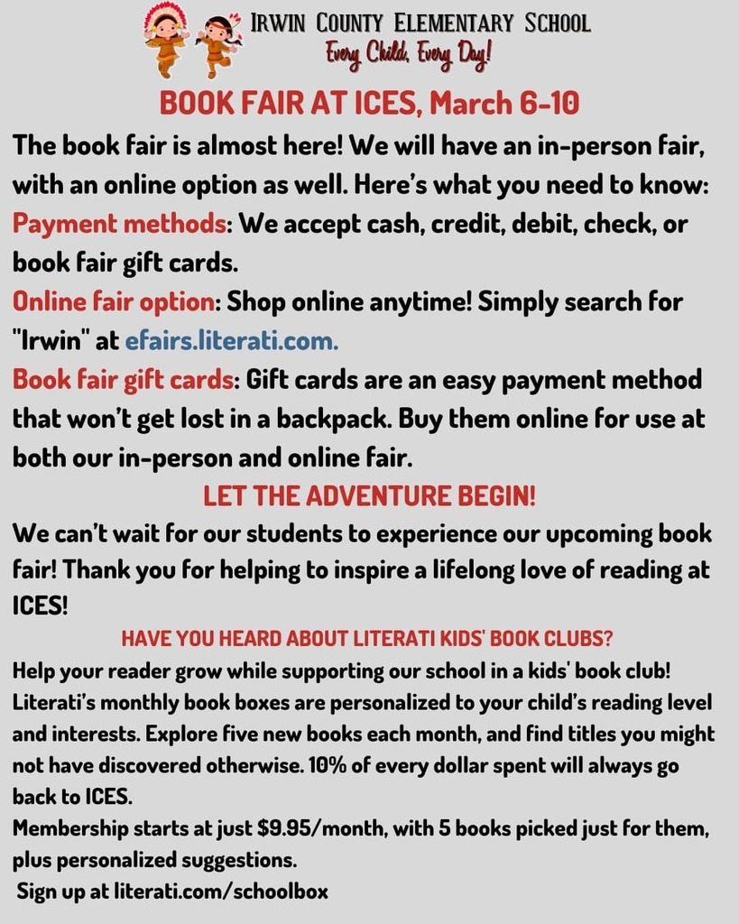 The Book Fair is coming to ICES next week!