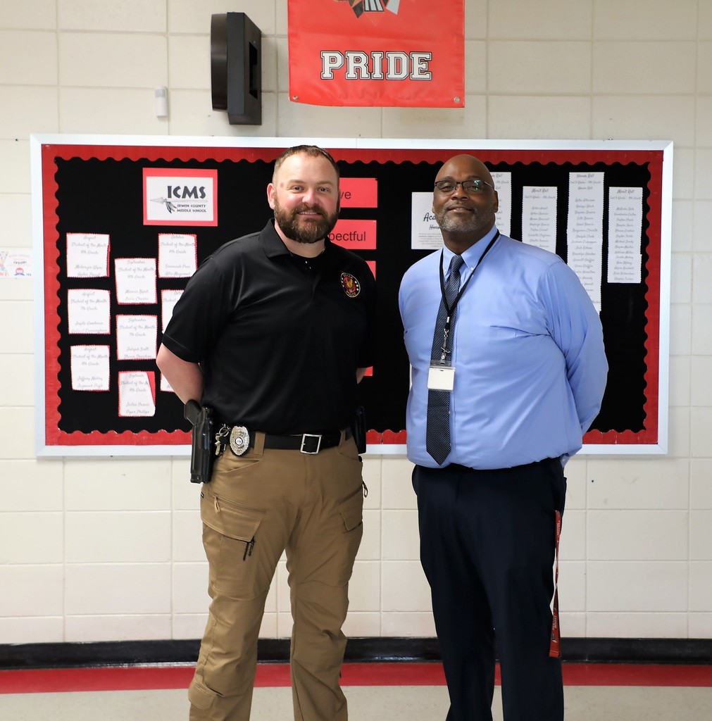 Officer Scarbary and Superintendent, Kerry Billinglsey